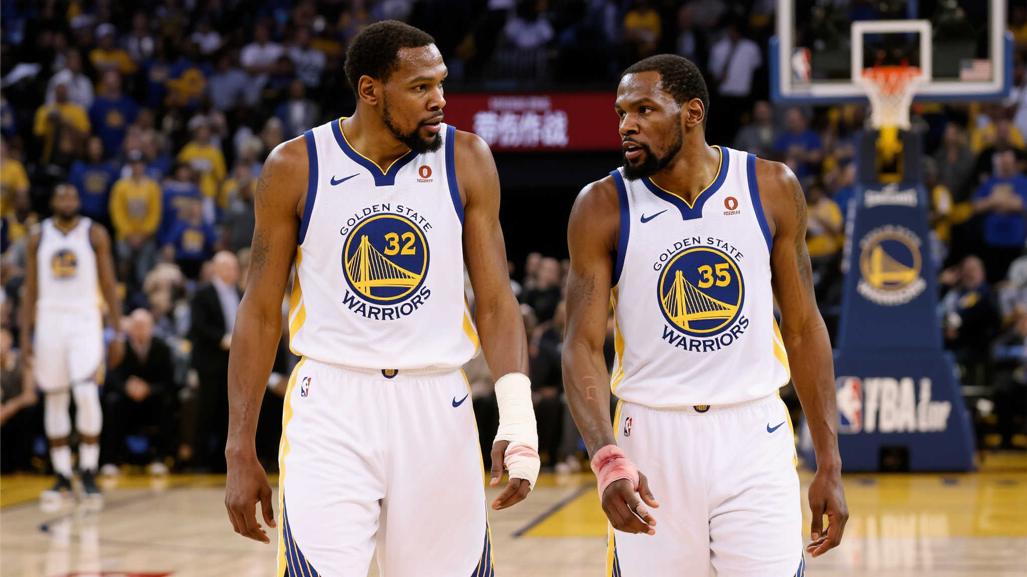 哈利与KD带伤征战总决赛,右跟腱受伤前三度命中三分 哈利与KD带伤征战总决赛,右跟腱受伤前三度命中三分